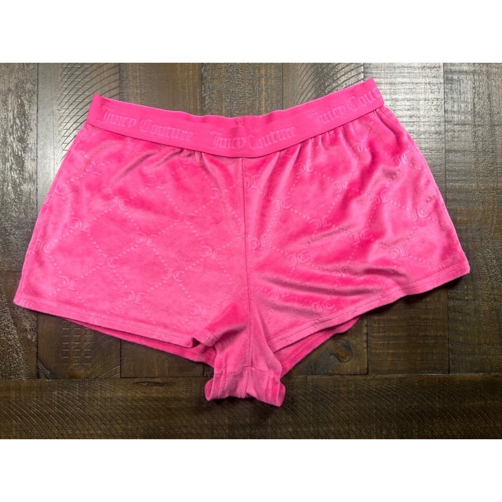 Juicy Couture Hot Pink Velvet Sleepwear Shorts, Size L